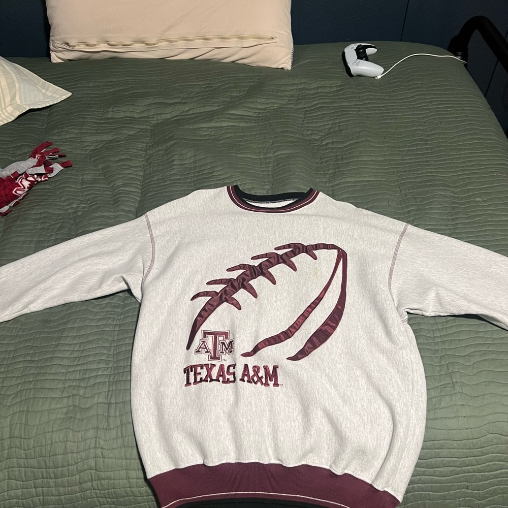 Texas A&M Football Sweater - White and Maroon